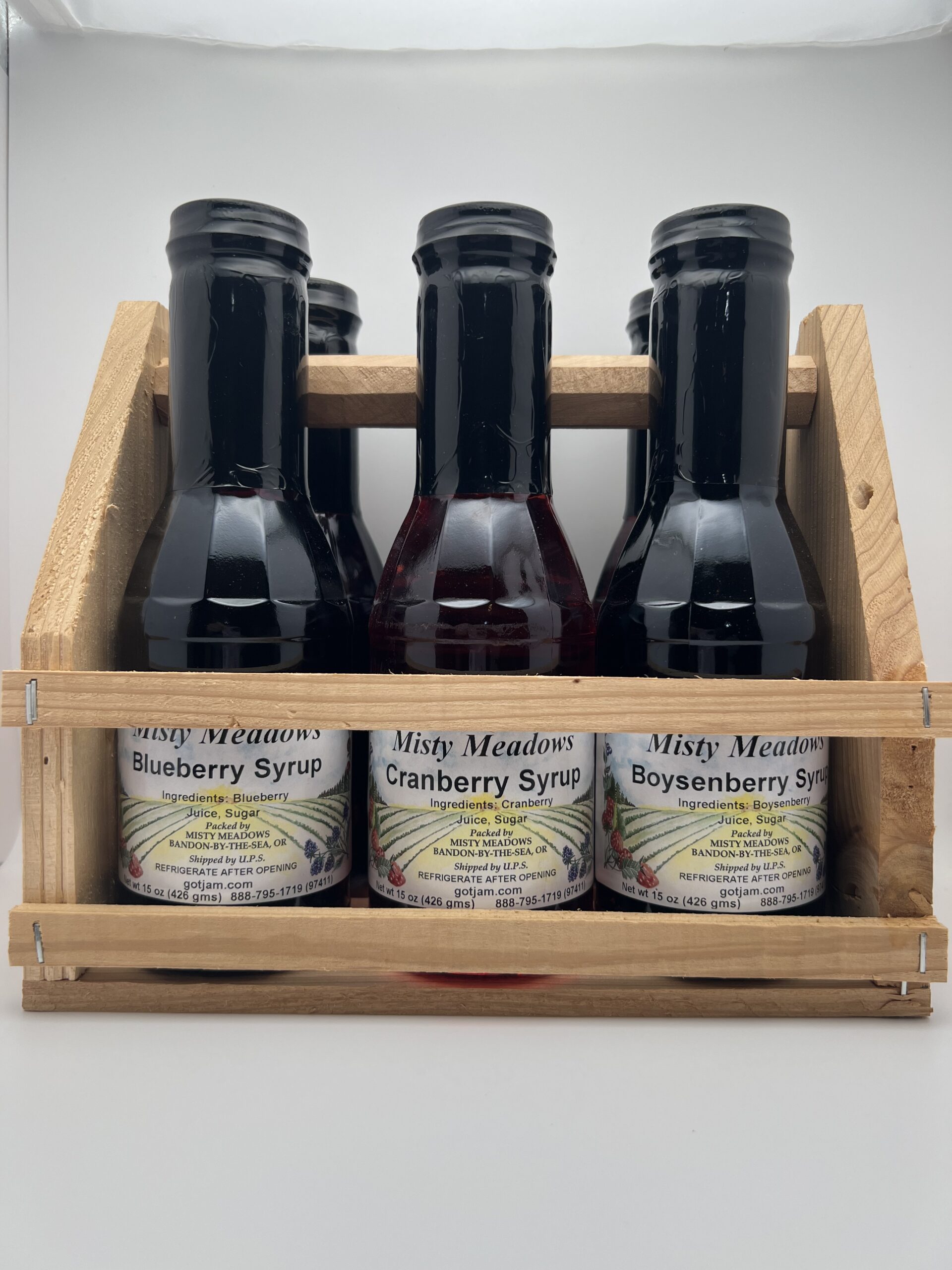 15oz Syrup - 6 piece gift pack - Misty Meadows Jams